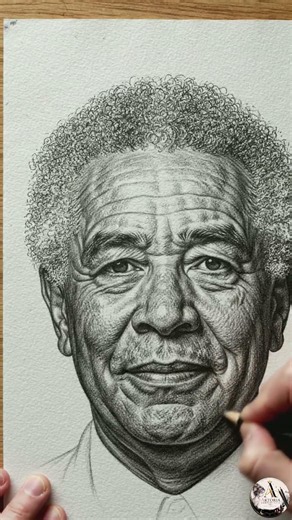 🌍✨ Can You Believe This Nelson Mandela Portrait Is Hand Drawn? 😍✏️