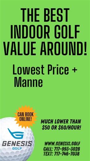 Our sim pricing remaims the BEST around and it's per unit, NOT per person. #indoorgolf #golfsimulator | Genesis Golf