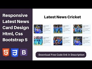 Bootstrap 5 Card Design for Cricket Player Profile | Responsive Card Design Bootstrap 5