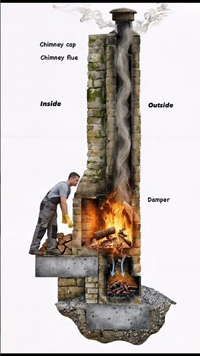 The Secret Cutaway! 🔥 How Your Chimney Really Works