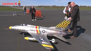 65K views · 1K reactions | HUGE #rc F-100 turbine jet gets airborne ! | Essential RC | Facebook