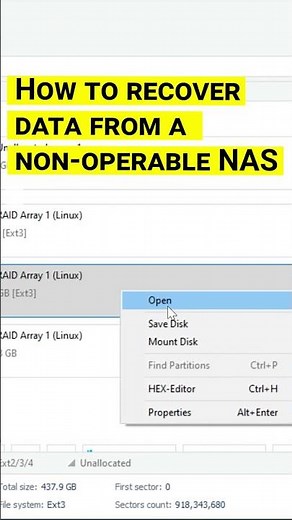 How to recover data from a RAID system based on a Thecus NAS device, model N4100Pro #shorts #short
