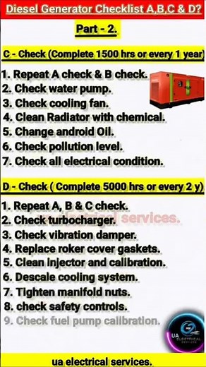 DG checklist 🔥| #shorts #electrical #electricalengineering #dg