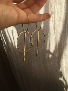 Boho Moon Phase Hoop Earrings Gold & Silver // Geometric Statement Earrings | Minimalist Jewelry - Etsy