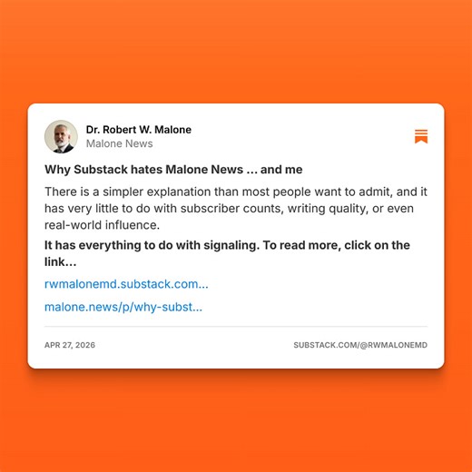 Dr. Robert W. Malone (@rwmalonemd)