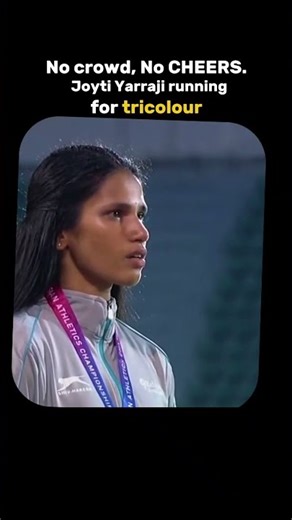 No crowd no CHEERS just joti yarraji running for tricolour 💯🔥🇮🇳 #inspiration