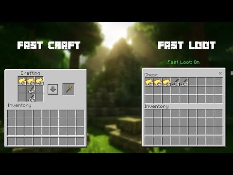 Fast craft & Fast loot Mod/addon|Minecraft 1.21 #minecraft #youtube 