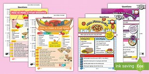 KS1 Recipes Differentiated Comprehension Activities Pack