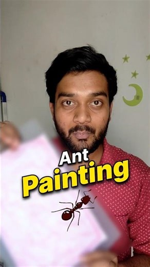I used Ant To Make A Painting #experiment #shorts