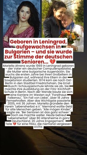 Geboren in Leningrad, aufgewachsen in Bulgarien – und sie wurde zur Stimme der deutschen Senioren 💔