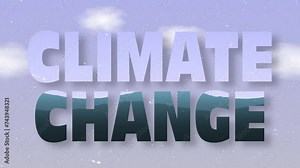 A motion graphic typography animation representing the effects of sea levels rising as a result of global warming and climate change with a grain effect overlay in 4k UHD 30p
