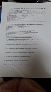 Worksheet A. Complete each sentence using the correct coordinating conjunction from the parenthesis: