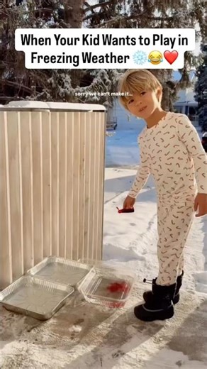 5-Year-Old Wanted to Play at -30°… So His Parents Built Him a Snow House ❄️❤️