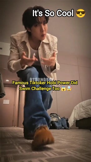 HOBI Doing Swim Challenge on Tik tok 🔥 #jhope #fypviralシ #bts