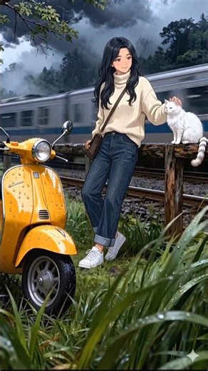 VisualVerse | Rainy Day Anime Vibes 🌧️🐱 Cinematic Short #Shorts