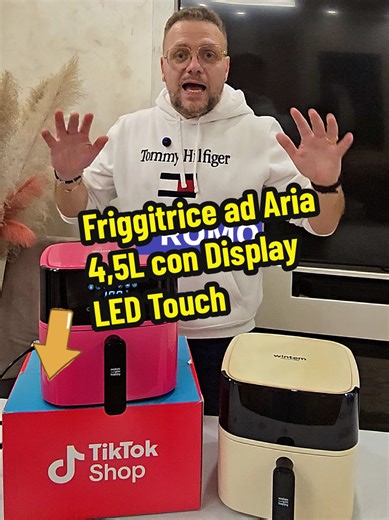 Friggitrice ad Aria 4,5L con Display LED Touch e 7 Programmi di Cottura 1400W #smart #Offertediprimavera #springglowup #tiktokshop #viral @Avilia Home