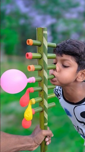 very interesting cute balloon bamboo toys #diy #art