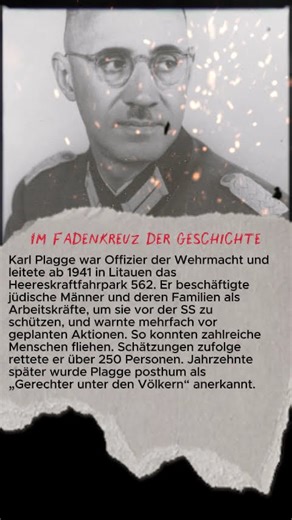 ▶️ Über 250 Leben gerettet: Wie Karl Plagge jüdische Familien vor der SS schützte