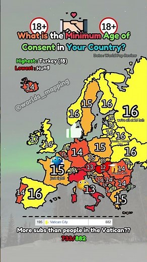 What is the Age of Consent in Your Country? #countries #mapping #geography