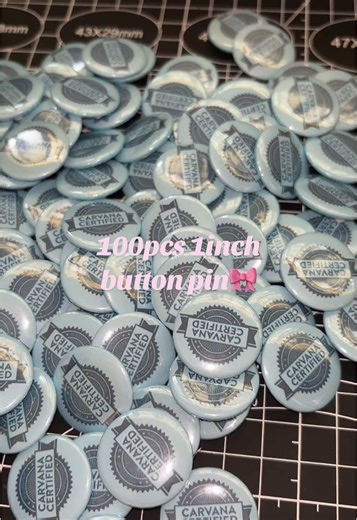 100pcs 1inch button pin #buttonpin #customizedbuttonpin #carvanacertified