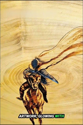 Epic Wood Burning Rider Artwork 🔥 | Powerful Creative Skill