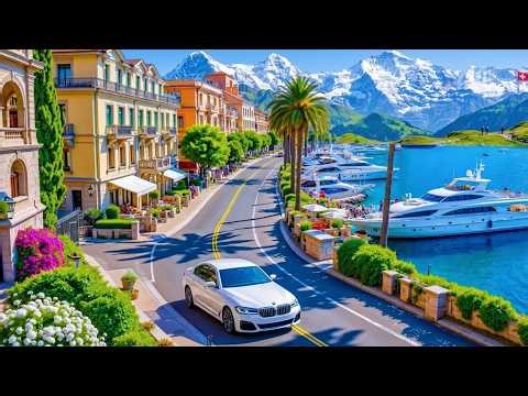 🌸 Switzerland in Spring Will Leave You Speechless 🇨🇭✨ Scenic Drive Along Lake Lucerne in 4K