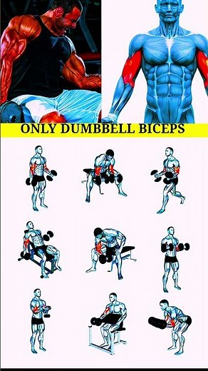 Most Effective Dumbbells biceps workouts | Advance Biceps workout with dumbbells only #shorts