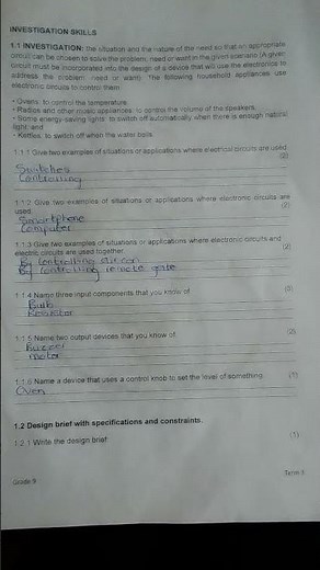grade 9 technology project term 3 Gauteng 2025
