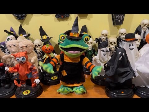 Gemmy 2023 Animated Musical Hands Up Witch Frog
