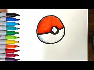How To Draw Pokemon Ball | Kids Drawing | Draw Tutorial