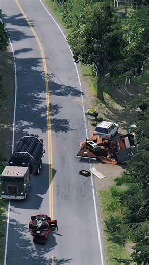 IDIOTS IN TRUCKS - BeamNG Drive#beamngdrive #shorts