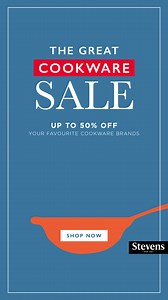 The Great Cookware Sale is On Now at Stevens! Save big with up to 50% off quality cookware. Limited time only — shop now! 🥘 🍳 | Stevens