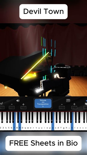 Cavetown - Devil Town | Roblox Piano 🔥 #piano #pianoshorts #roblox #shorts #shortvideo