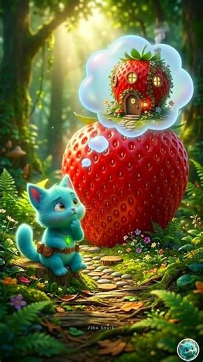 Zibo Builds a Giant Strawberry House 🍓🏡 | Amazing Forest Story #zibo
