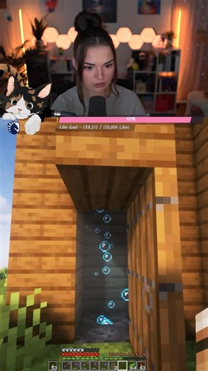 Alina on Instagram: "For those who wanted to know how I made my water elevator in my storage room 🤗 #minecraft #gaming #gamergirl"