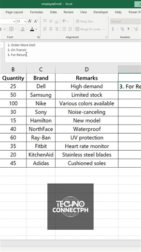 ✨Multiline in Excel Cell ✨ #reelsoftheday #fbtutorial #tutorials #reelstutorial #MSOfficeTutorial #exceltipsandtricks #reelsvideo #dataanalytics #reeltutorial #msproductivity #EfficientWorkflows #CollaborativeSpreadsheets #ProductivityTools | Technoconnectph