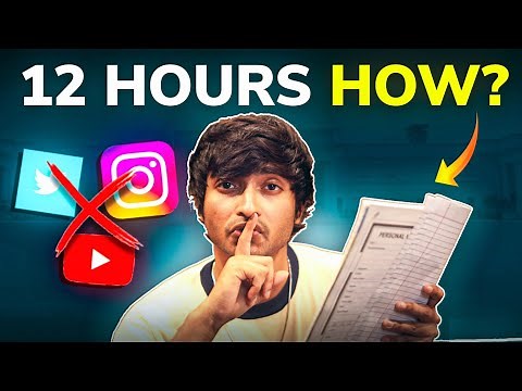 Extreme 12 Hours Per Day JEE Study Plan - Yes, It's Possible!