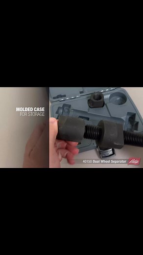The Lisle 40150 Dual Wheel Separator Separates Rusted, Frozen or Seized Dual Wheels on Many Trucks, Buses, Vans, RV’s or Trailers. Heat treated pusher screw with inner and outer adapters are used to separate the wheels preventing damage or bending of the wheel. Includes two adapters to fit most wheel opening shapes and sizes. Learn More: https://www.lislecorp.com/specialty-tools/40150-duel-wheel-separator #SmileWithLisle #LisleCorporation #LisleTools #NewTools | Lisle Corporation