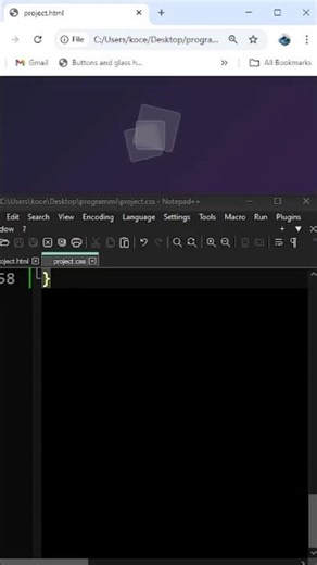 Glassmorphism Animation. #shorts #coding
