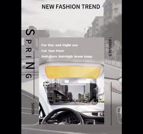 Car Sun Visor for Windshield - Universal Fit UV Protection Sunshade with Adjustable Coverage - Easy Installation and Removal for a Comfortable Driving Experience, ZYB001, Yellow