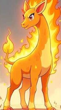 Meet Pyraffle: The Blazing Giraffe Pokémon!