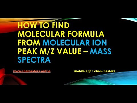 how to find molecular formula from molecular ion peak value-mass spectra