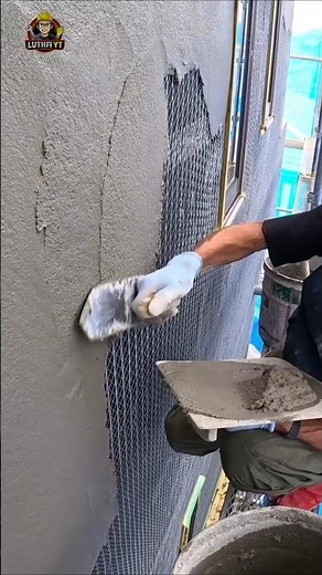 Wall Reinforcement Mesh Installation | Professional Cement Plastering Technique