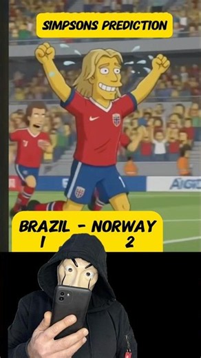The Simpsons predicted the Brazil vs. Norway result 😳 #simpsons #worldcup #football #soccer