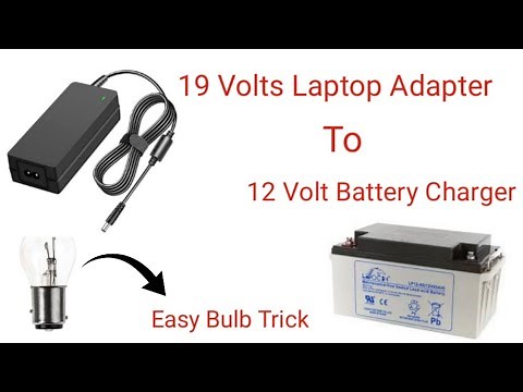 Easy Trick to Convert 19 Volts laptop Adapter To 12 Volt Battery Charger