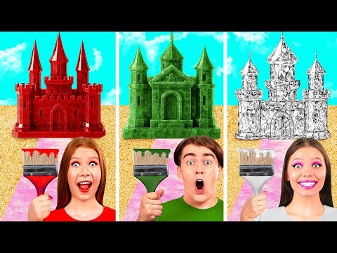 Ενας Χρώμα Σπίτι Challenge | Ρουμπίνι vs Σμαράγδι vs Διαμαντιού