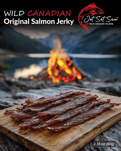Wild Smoked Salmon Jerky – Canadian Gourmet Seafood Snack, High Protein - Etsy Canada