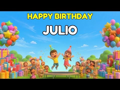 JULIO Happy Birthday Song 👑 Premium 3D Animation