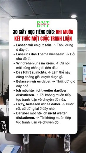 30-Second German Lesson: How to End an Argument