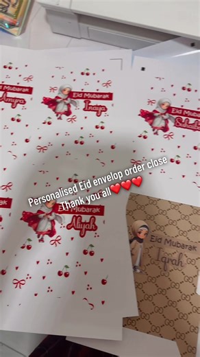 Eid envelop order close##printingbusiness #mauritius🇲🇺🌴❤